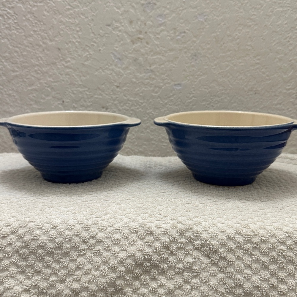 Emile Henry Blue Le Potier Soup Bowls